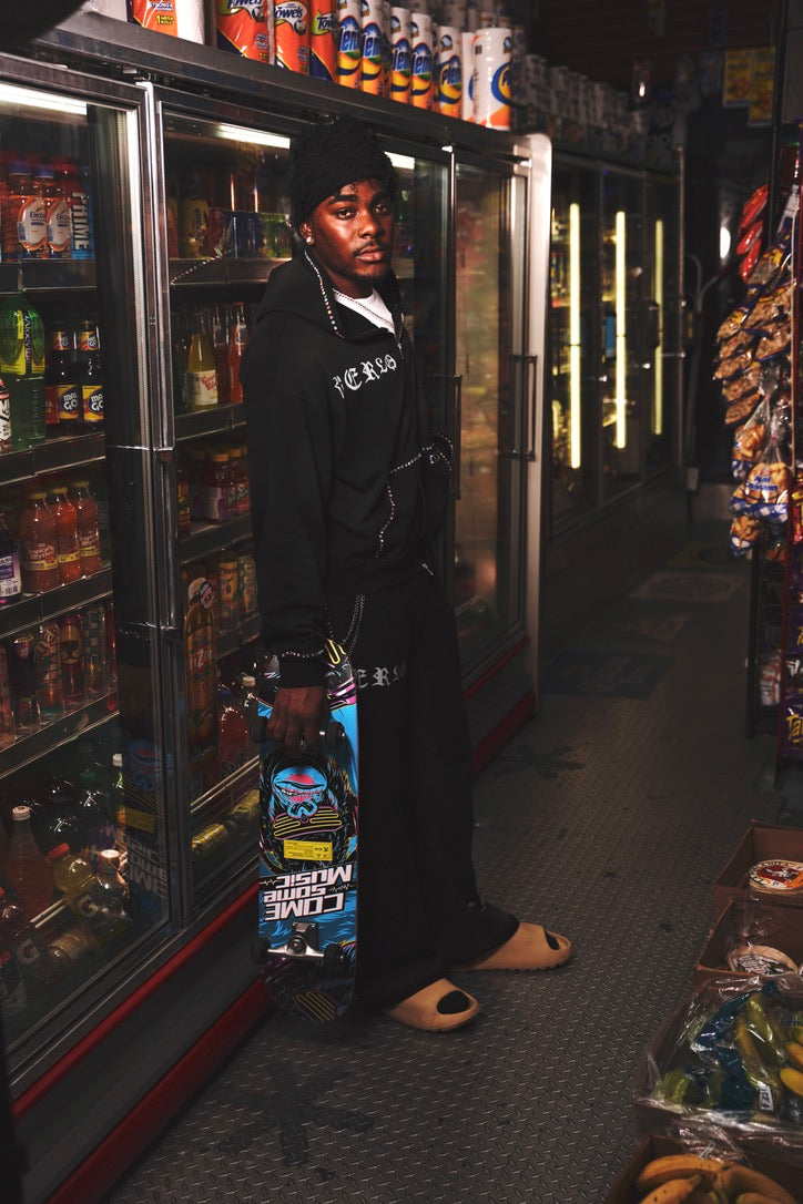 PerloClub Mosaic Hoodie Burst Black