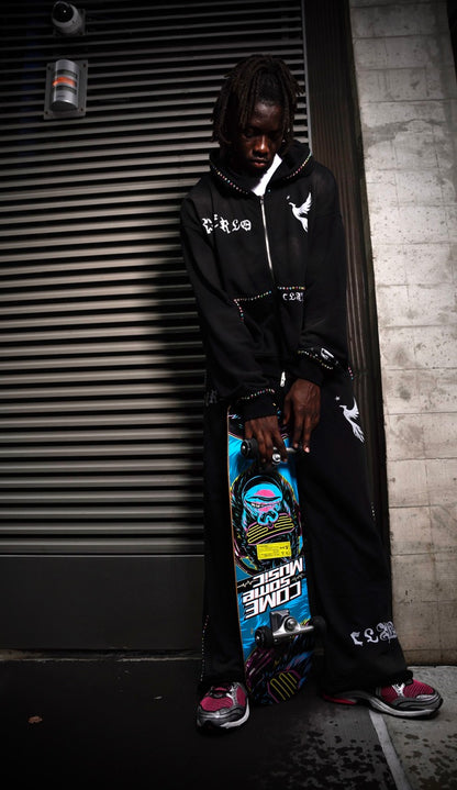 PerloClub  Mosaic Sweats Burst Black