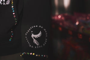 PerloClub  Mosaic Hoodie Burst Black