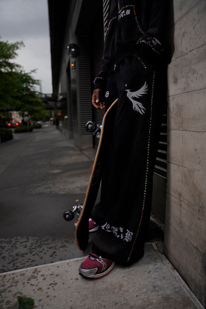 PerloClub  Mosaic Sweats Burst Black