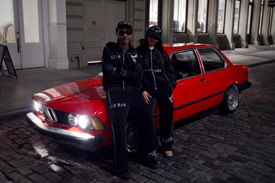 PerloClub Mosaic Hoodie Burst Black