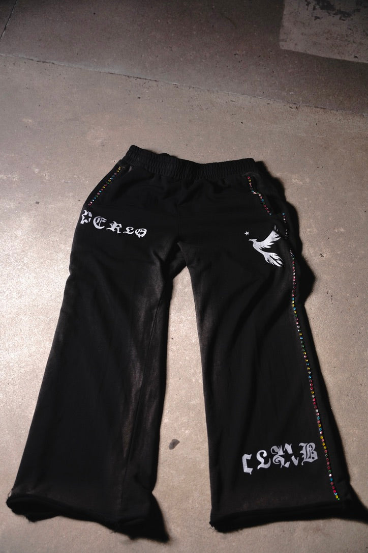 PerloClub  Mosaic Sweats Burst Black