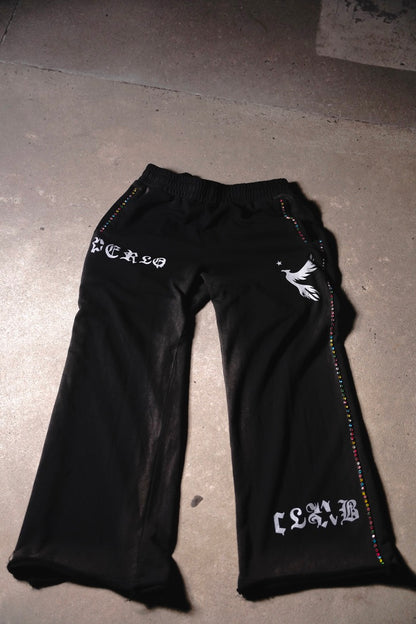 PerloClub  Mosaic Sweats Burst Black