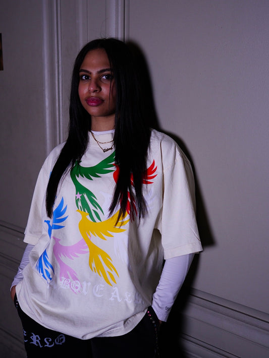 RAB-007 TEE  Washed White Washed