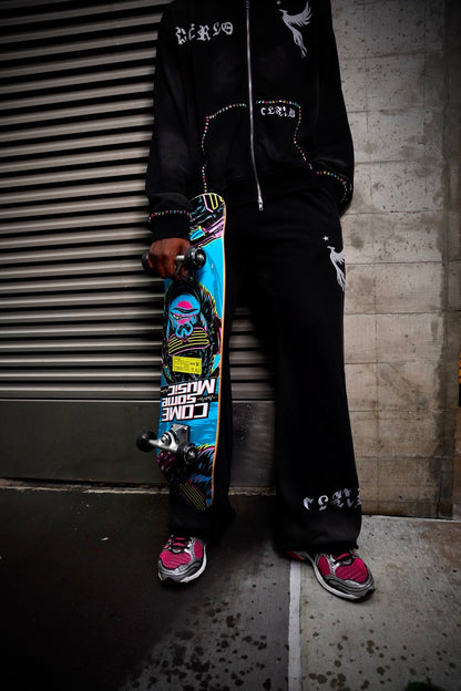 PerloClub  Mosaic Sweats Burst Black