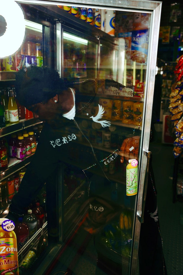 PerloClub  Mosaic Hoodie Burst Black