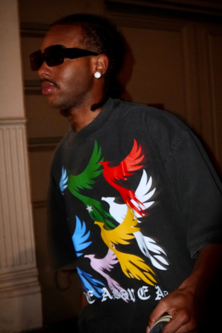 RAB-007 TEE  Washed charcoal grey