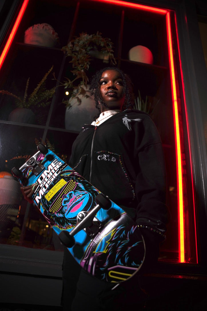 PerloClub  Mosaic Hoodie Burst Black