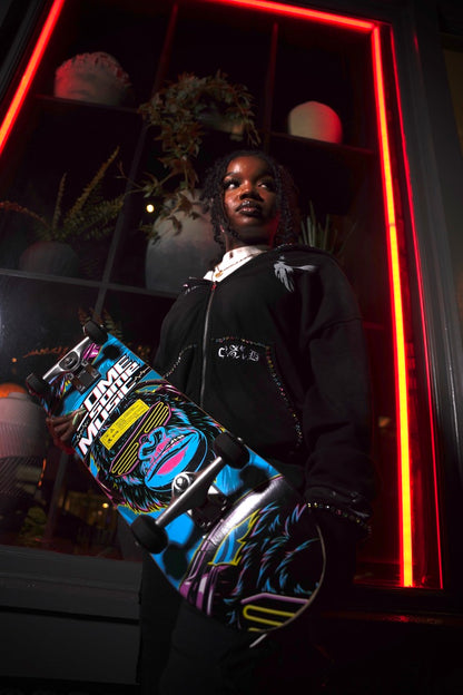 PerloClub  Mosaic Hoodie Burst Black