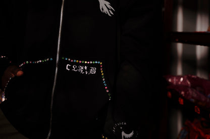 PerloClub  Mosaic Hoodie Burst Black